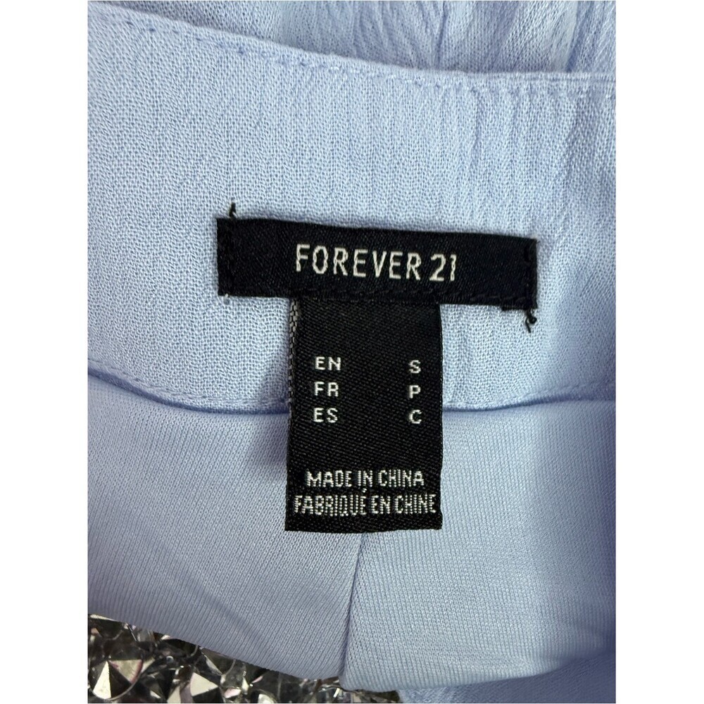 Forever 21 Light Blue Pleated Skort Shorts - Picture 6 of 9